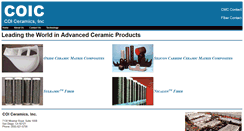 Desktop Screenshot of coiceramics.com